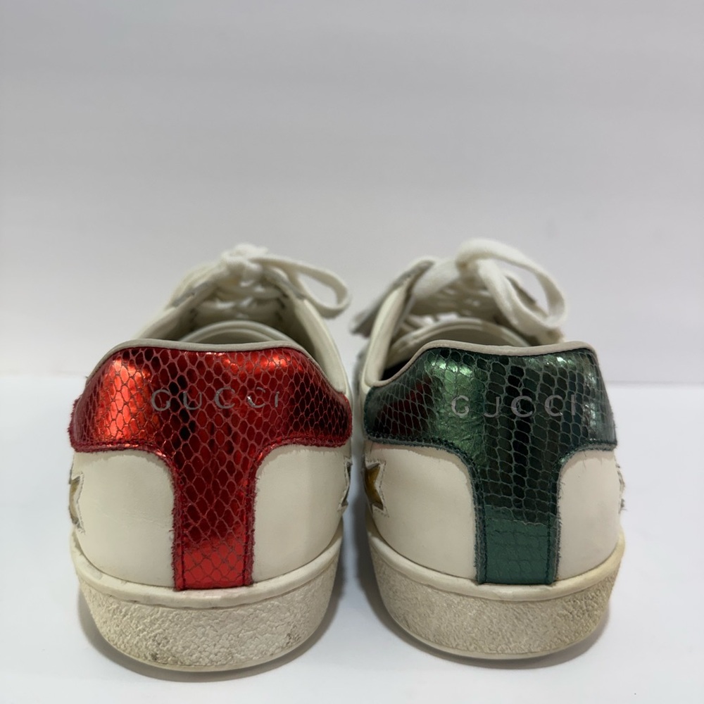 Gucci White Sneakers with Star Accents for men’s size 43 EU - Picture 6 of 15
